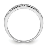 Sterling Silver Rhodium-Plated CZ Ring